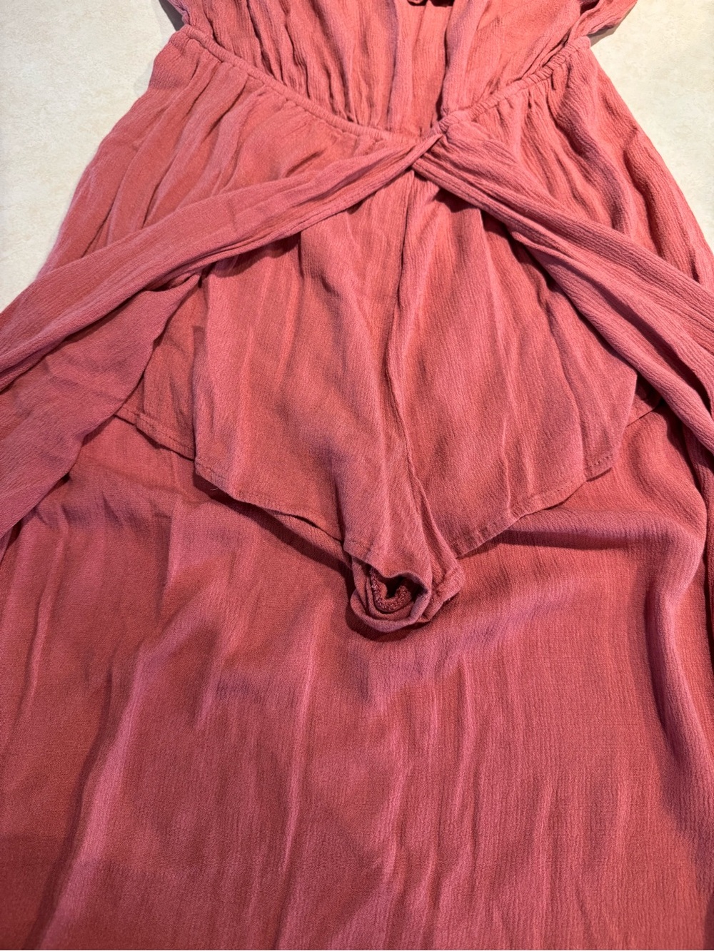 ILLA ILLA Dusty Rose Asymmetrical Off-Shoulder Maxi Dress - Picture 2 of 4